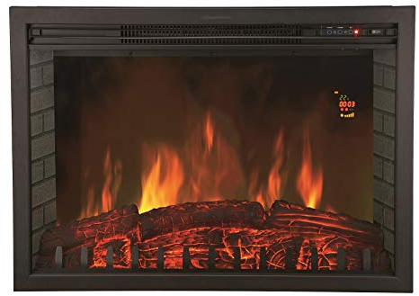 CHEMIN'ARTE Inserto elettrico OXFORD XL da incasso - caminetto elettrico da incasso con luce LED Effetto fiamma - LED - 76x23x54cm- 2000 W