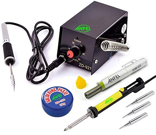 ZD-927 STAZIONE SALDANTE COMPATTA 8W + 3 PUNTE 0,3mm SUPER FINE + STAGNO + PASTA SALDANTE + DISSALDATORE ASPIRATORE SUCCHIA STAGNO STILO SALDATORE A STAGNO PER PICCOLE SALDATURE DISSALDANTE