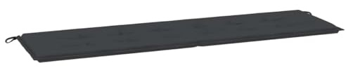 vidaXL Gartenbankauflage, Bankauflage Sitzkissen Outdoor, Polsterauflage Auflage für Gartenbank, Bankpolster Bankkissen, Schwarz 180x50x4cm Oxford-Gewebe