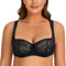 MELENECA Donna Balconette Reggiseno Pizzo Cinghie Imbottite con Ferretto Schwarz 5F