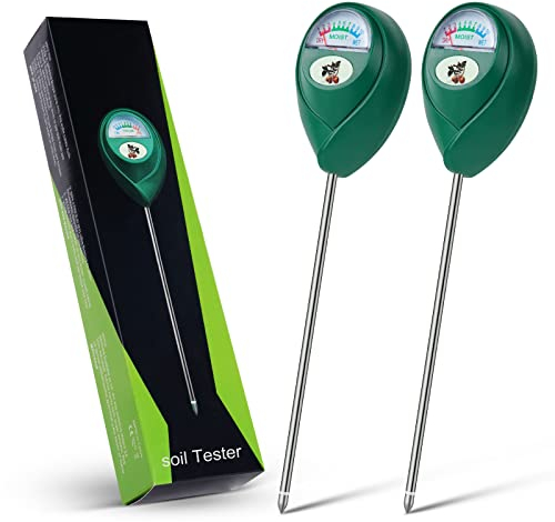 flintronic Misuratore di umidità del Suolo, 2PC Tester per Il Suolo, Suolo Acqua Monitor, Misuratore Terreno, Misuratore di Terreno Giardino, per Piante da Interno ed Esterno, Orti Iardino, Fattoria
