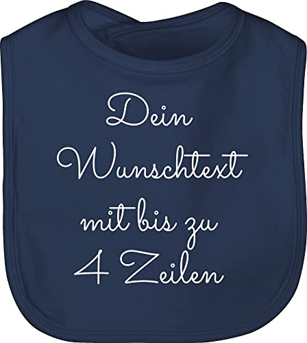 Geschenk mit Namen personalisiert by Shirtracer - Baby Lätzchen - Aufdruck selbst gestalten - Wunschtext I Geschenk personalisiert