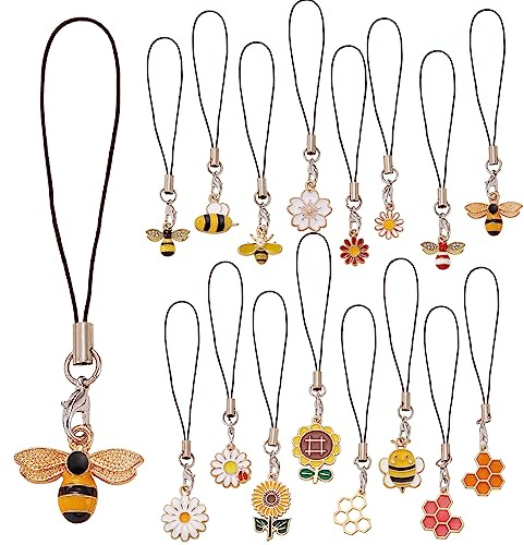 BEEFLYING 16 Stück Schlüsselanhänger-Lanyard-Anhänger Handy-Lanyard-Anhänger Handyanhänger Kann Hängende Verzierung für Mobiltelefone, Geldbörsen, Schlüsselanhänger Gegenstände Verwendet Werden
