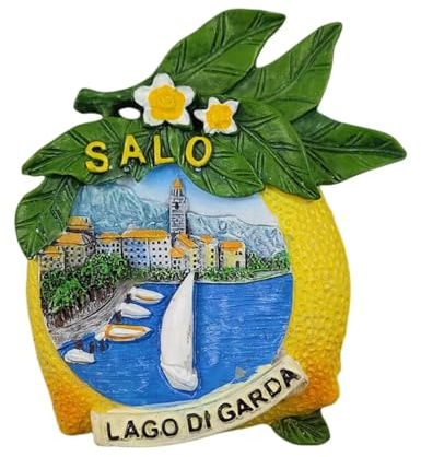Kühlschrankmagnet, Motiv: Italien Salo, 3D, Lago Di Garda, Souvenir, Geschenk, Kunstharz, handgefertigt, Salo-Kühlschrankmagnet, Heim- und Küchendekorationskollektion