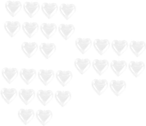 ABOOFAN 30 STK Transparente herzförmige Dekokugel Halloween deko Halloween-Dekoration Weihnachtskugelverzierung befüllbarer Weihnachtsschmuck Christbaumschmuck hängende Dekoration p.s Yiwu