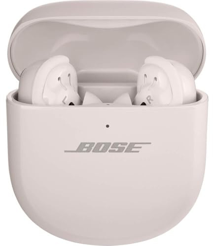 Bose QuietComfort Ultra Wireless Noise Cancelling In-Ear Earbuds, World-Class Noise Cancellation, White Smoke (Renewed)