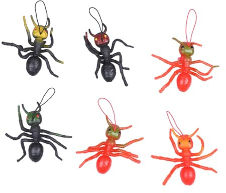 KOMBIUDA 6St knifflige Requisiten künstliche Insektenstütze Spielzeug gefälschte Ameisenstütze weiches Gummi große Ameise Kind