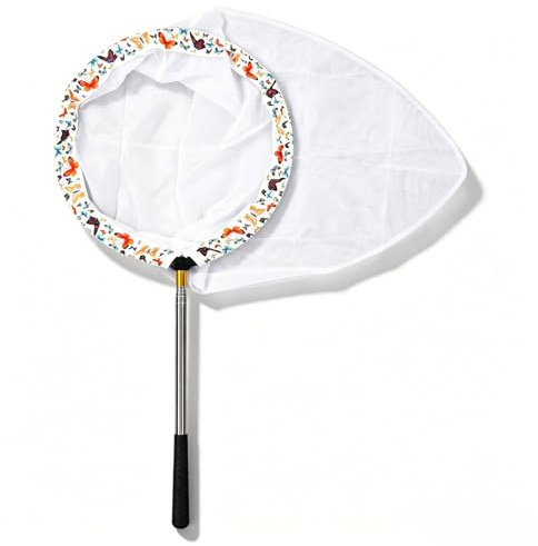 Red De Pesca Extensible, Red De Mariposa para Niños, Red De Pesca para Jugar Al Aire Libre, Mango De Acero Inoxidable Que Se Extiende hasta 59,1 Pulgadas