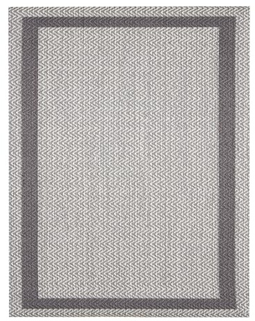 DECASATEXTIL - Alfombra Vinilica - Alfombra Salon Cocina - Antideslizante Resistente, Impermeable, Lavable - Compatible con Robot Aspirador - Variedad de Tamaños y Diseños(70cm x 140cm Trenza-Gris)