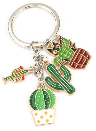 MUCOOS Cactus Keychain, Cute Keychain, Friend Keychain, Friendship Gift,Novelty Keyrings,New Beginnings Gift,Emotional Support Gift,Positive Gifts,Funny Birthday Gifts for Women,Personalised Keyring