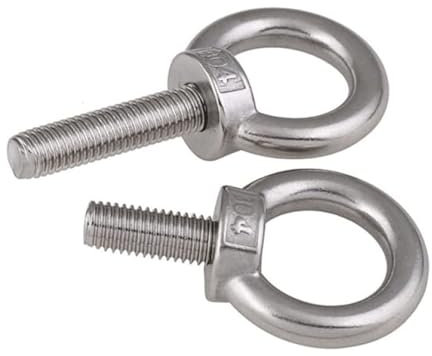 GddOGUK Boulons à Oeil 1-2 pièces Anneau Boulon à œil 304 Acier Inoxydable Papillon écrous à œil de Levage M3 M4 M5 M6 M8 M10 M12 vis à œil vis à écrou Structure Simple