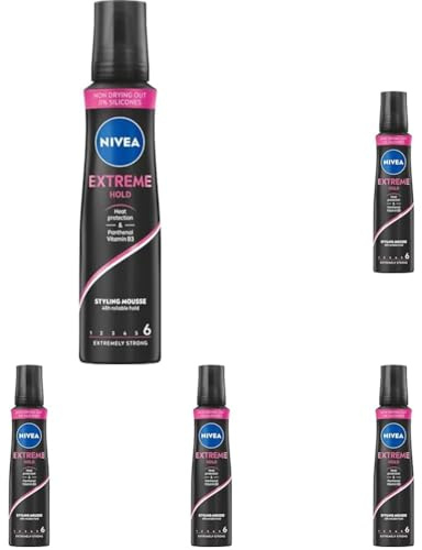 NIVEA Extreme Hold Haarschaum, 150ml (Packung mit 5)