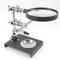 Herramienta de Soldadura de Alta Resolución de 17 × 13 × 14 cm, Soporte Ajustable, 5 Veces una Lupa, Herramientas de Soldadura de Tercera Mano, para Reparar Productos Electrónicos (plata)