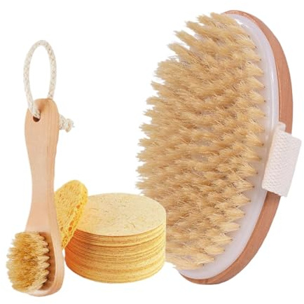 Bkljkf Épurateur de douche pour le nettoyage, brosse corporelle pour brossage à sec | Brosses pour le visage à poils doux pour brossage à sec - Brosses à récurer le visage de salle de bain, brosse