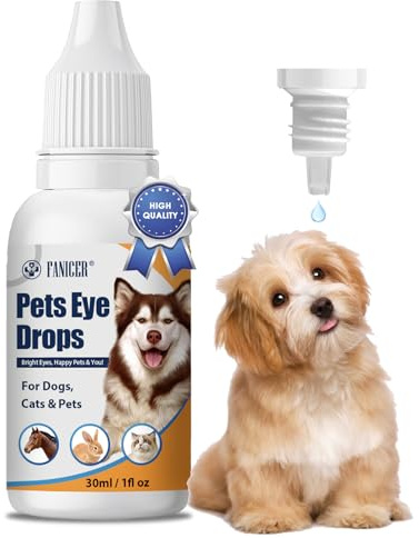 Phomanttonary 1x 30ML Augentropfen für Hunde, Katzen, Pferde,Augenreiniger mit kolloidalem Silber,Kann bei der reinigen von Sekret, Staub und Fremdkörpern hilfreich Sein in den Augen von Haustieren