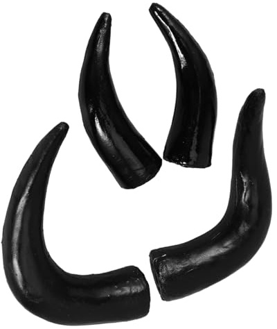 KOMBIUDA 2par Diy Ox Horns För Huvudband Realistiska Plast Oxhorn För Halloween Dekoration Och Kostymfester För Kreativa Projekt