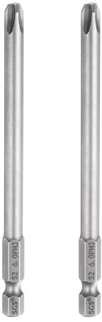 sourcing map Lot de 2 embouts de tournevis cruciformes PH3 à tige hexagonale de 100 mm de long, tige de 0,6 cm, forets à tête cruciforme magnétique en acier S2, tournevis industriel pour outils