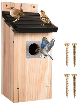 Nichoir à oiseaux en bois | Maisons pour petits oiseaux | Nichoir à suspendre pour l'extérieur | Nichoir à oiseaux en bois imperméable pour terrasse, pelouse, arbre, fenêtre, cour, balcon