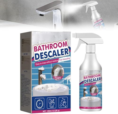 Eliminador de manchas para manchas resistentes, limpiador multifuncional 2025 para cabina de ducha, limpiador de cal para ducha, limpiador de baño extra fuerte, limpiador para cristal, alcantarillado