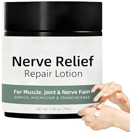 Crème de soulagement des nerfs – 99 g hydratant apaisant et réparateur | Lotion pour soulager les douleurs musculaires, articulaires et nerveuses avec arnica, magnésium et encens pour les pieds, m