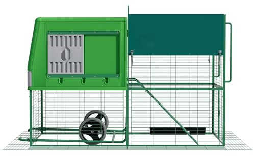 Agrarzone Mobiler Hühnerstall Kunststoff Egg Chalet Hühner Geflügel Stall | 4-6 Hühner, Legenest, Sitzstangen, wetterfest, Hühnerhaus