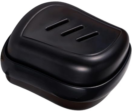 QLoztyse Haarshampoo Bürste 2 in 1 Doppelseitig Haar Kamm Kopf Schrubber Shampoo Bürste Gesicht Reinigung Bürste für Entspannte Massage für Zuhause, Schwarz