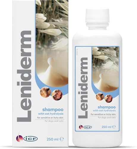 Generico ICF | Leniderm | Shampoo per Cani e Gatti con infuso di Avena | Cura lenitiva per la Pelle pruriginosa o sensibile | 250 ml - 2 Confezioni da 250 ml
