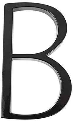 GPDNBIEU, 5 tum, flytande husnummerbokstav, modernt dörrbrev hem utomhus 125 mm svart 0-9 siffror Adressplakett(B)