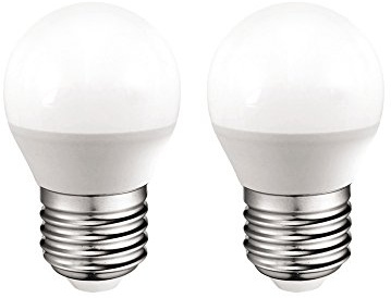 A2BC LED Lighting Confezione da 2 lampadine sferiche LED E27 6 W luce calda (3000 K) 470 lm.