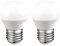 A2BC LED Lighting Pack 2x Bombillas esféricas LED E27 6W luz calida (3000K) 470 Lm.