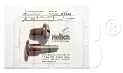 HKB ® 4 Stück Verbindungsschraube Metallgewinde M6, ø = 8mm, Kunststoff braun, 29-36 mm, Hersteller Hettich, Artikelnr. 1346