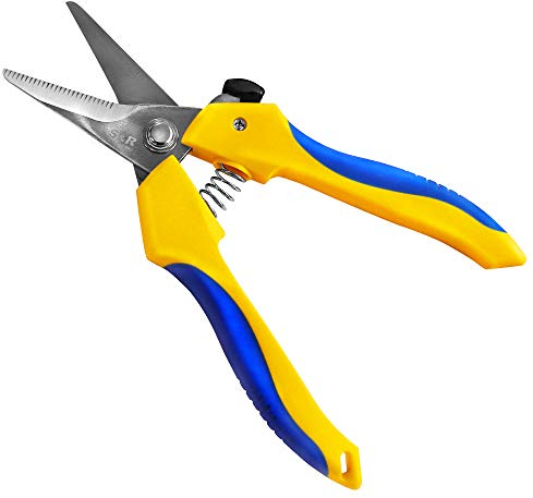 S&R Mehrzweck-Hochleistungsschere 190 mm, 42 mm Edelstahl Klinge, Schere HRC 50-54, präzise Schnittkanten, ergonomische Griffe, Universalschere Kombischere