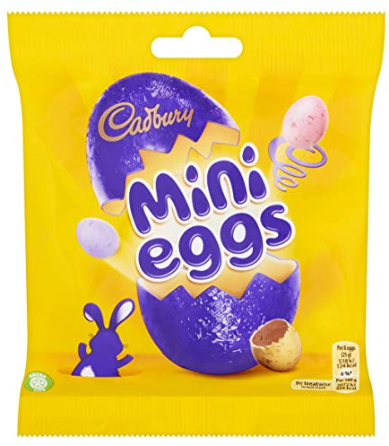 Cadbury Mini Eggs Easter Chocolate Bag, 80 g, Pack of 24