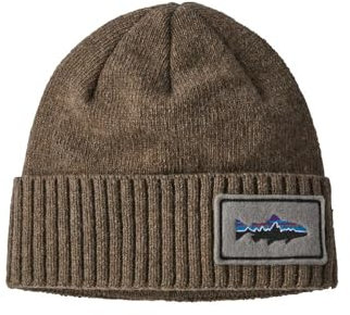 Patagonia 29206-FPAT Brodeo Beanie Hat Unisex-Adult Fitz Roy Trout Patch: Ash Tan Taglia Unica