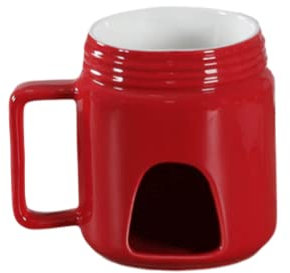 Chocolate Fondue Mug Set Relief Design Mini Candle Fondue Pot Chocolate Cheese Ice Cream Fondue Melter Cup