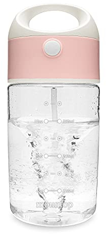 mountop Shaker Bottle, Sports Fitness Workout Electric Protein Shaker Bottle for Protein Powder and Other Supplements, Tritan, BPA-free, Leak-proof,450ml Pink