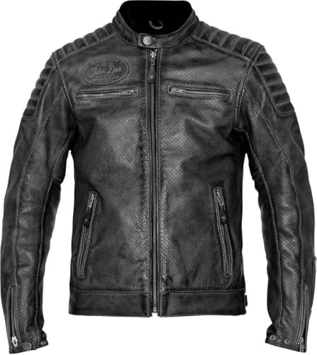 John Doe Giacca da moto con protezioni giacca Storm in pelle da uomo, stile di vita, per tutto l'anno