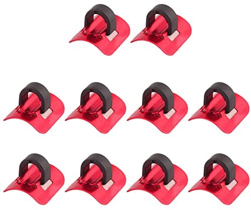 Fahrrad Kabelclip,Asudaro 10 Stück Fahrrad Bremszughülle Clip Bremskabel C-Clips Schnallen Aluminiumlegierung Feste Kabelklemme Fahrradkabelklemme Organizer Für MTB Rennräder,Rot