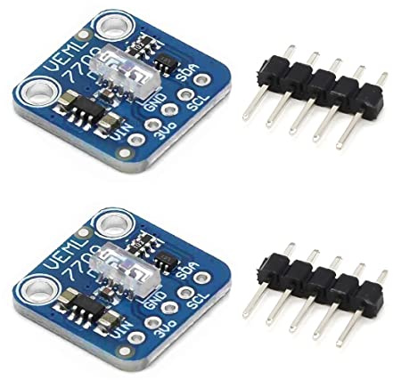 Hailege 2pcs VEML7700 Umgebungslichtsensor I2C IIC 16 Bit Licht Umgebungssensor SMBUS 0-120k Lux Lichtmessbereich