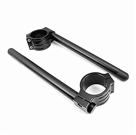 Paire De 7/8Noir CNC Universal Motorcycle 35mm Clip sur Les Barres De Préhension À Fourche De Course pour Honda CB GB GL 450/500/650/750 Nouveau Mains en l'air.