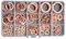 BOUACOUA 178 Piezas Juego de Junta Arandela de Cobre Kit de Surtido de Sellos de Anillo Plano M5 M6 M8 M10 M12 M14 M16 M18 M20 M22 M24 Arandelas de Cobre