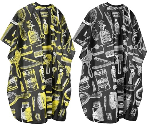 Abeillo 2 Pcs Barber Haircut Cape Waterproof Hairdressing Salon Cape Hair Cutting Bib Dye Cape Styling Makeup Cape for Hair Treatment Haircut Dyeing