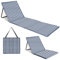 just be... Tapis de plage léger, pliable, et réglable, dossier, poche pour objets de valeur, pour les vacances, le jardin, le camping, le parc, le festivals, rayures bleues