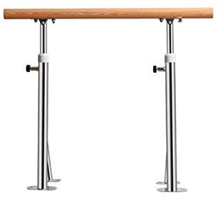 Tanzstange, Ballettstange, praktische Boden-Ballettstange, freistehende Fitness-Tanzstange für Tanz- oder Stretch-Aktivtraining (Weiß 1 m) (Silber 1,5 m) (Silber 1 m)