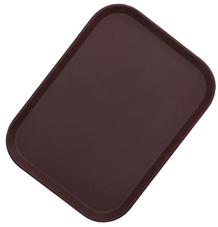 Plateau de Service Rond en Caoutchouc Antidérapant Résistant à la Chaleur pour Bar de Restaurant (Trempé 40x30cm (rectangulaire))