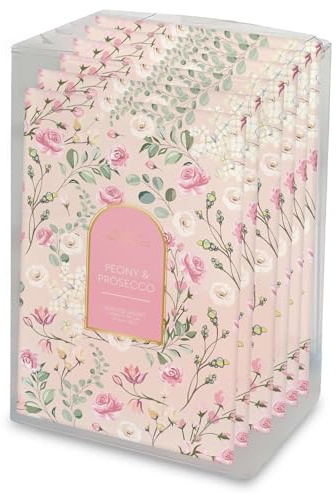 Brooklyn Fragrance Co. Arches Sachet Bags – Peony and Prosecco Floral Scented Pouches – Perfect Aroma for Drawers, Closets, Cars and Bathrooms – Long-Lasting Fresh Scent Sachets (6- Pack)