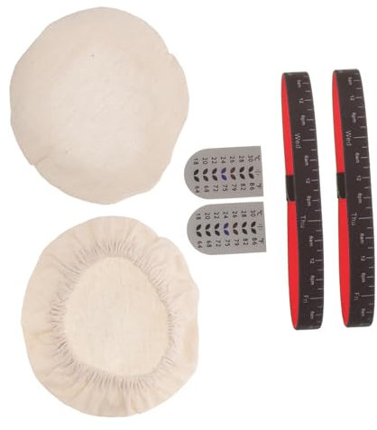 ABOOFAN Sourdough Starter Jar Kit Jar Lids Thermometer Strips Date Bands Fermenting Kit Accessories