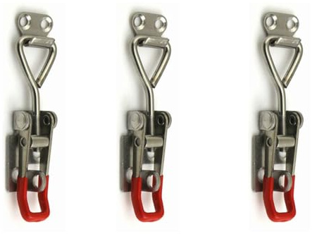 3PCS Adjustable Toggle Clamp,Toggle Latch Lockable,Quick Release Pull Latch Tools,Stainless Steel Toggle Clamp for Door Cabinet Box Case,102MM