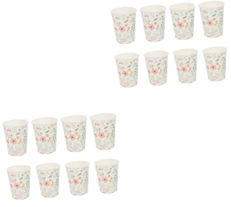 minkissy 2 Juegos Vaso De Papel Taza De Café Expreso Tazas De Espresso Tazas De Café De Papel Coffee Cup Coffee Mug Vasos De Papel con Diseño Floral Bonitas Tazas De Papel Uds * 2