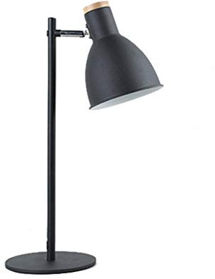 SSNCcNC Schwarz, Retro Industrielle Eisen Tischlampe Einfache Vintage Holz Lernlampe Büro Studieren Schlafzimmer Leseleuchte Klassisch Schreibtischlampen Nachttischlampe Arbeitsleuchte